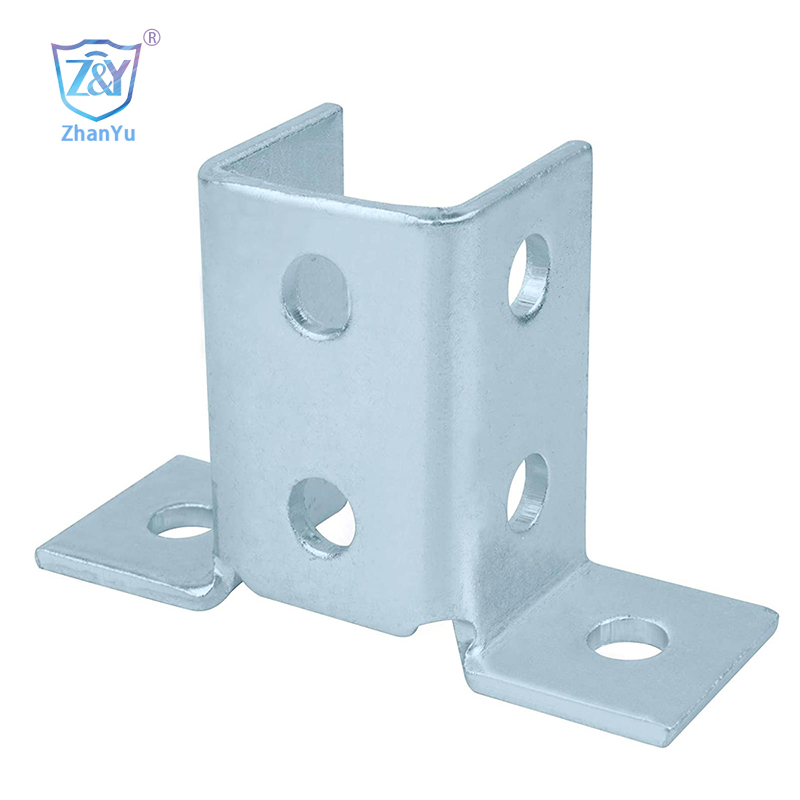 Hot Dip Steel Unistrut Channel Accessories square no-welding post base plate
