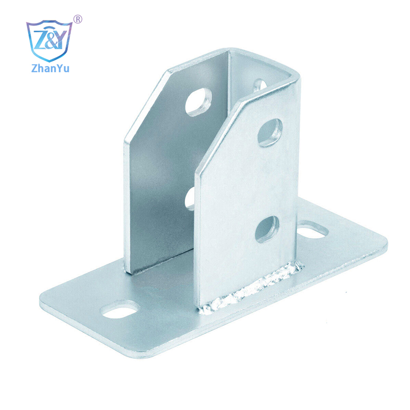 Aceiro por inmersión en quente Back to Back Unistrut Channel Accessories Placa base de poste cadrada