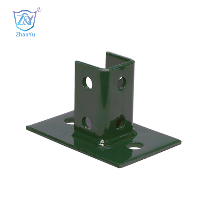 Aceiro por inmersión en quente Back to Back Unistrut Channel Accessories Placa base de poste cadrada