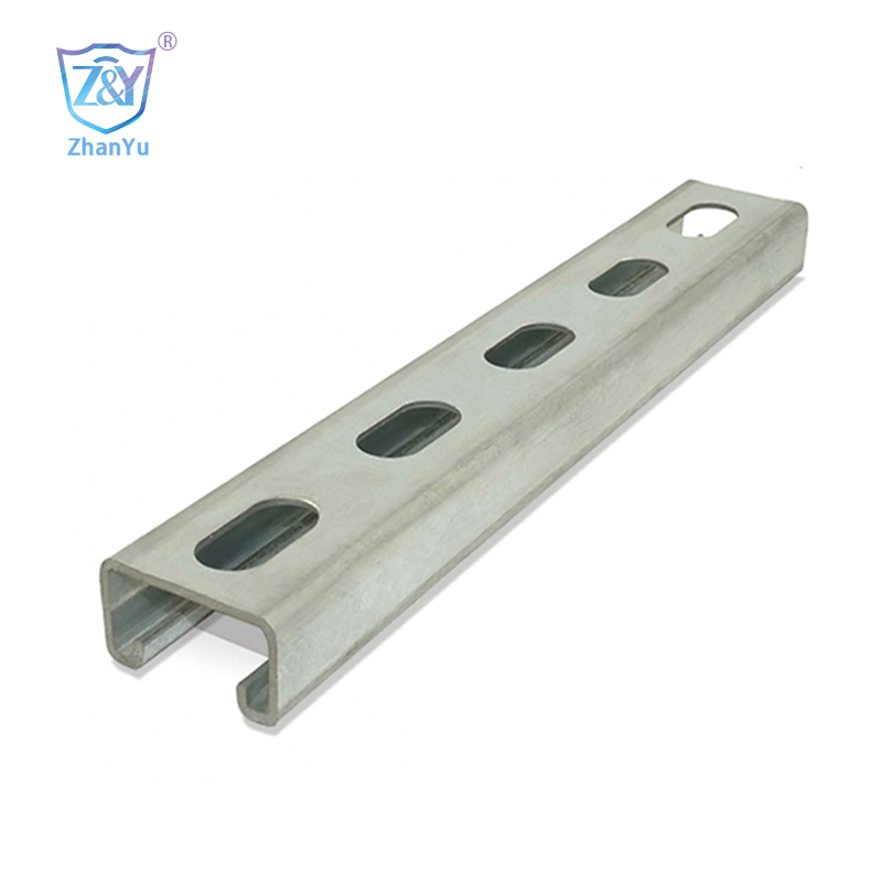 Forat estàndard Unistrut C Channel Strut 1-5/8″x13/16″（41*21） amb HDG, Recobriment en pols, Zinc.